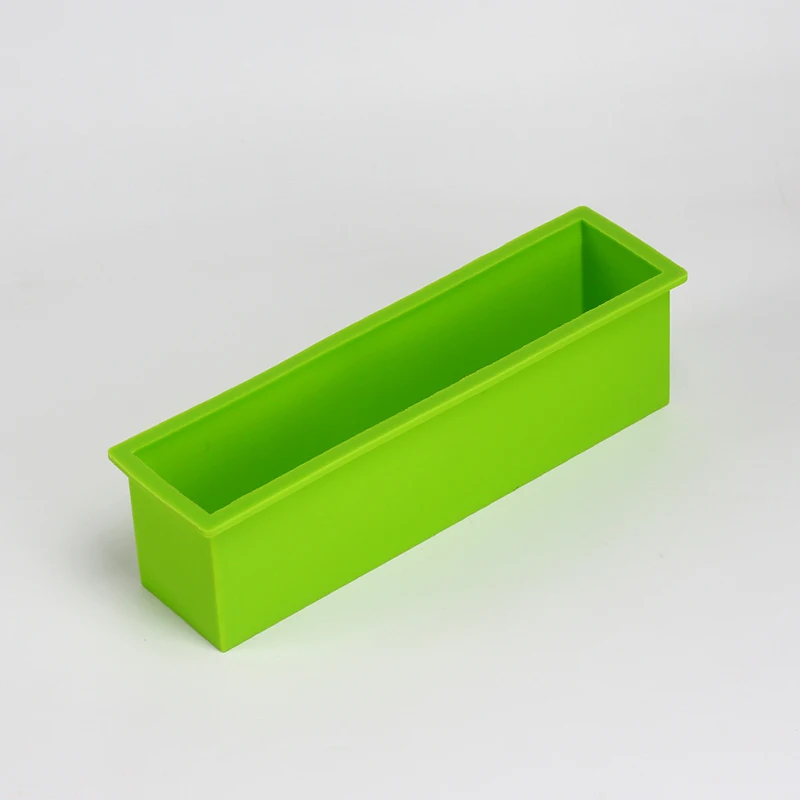 Силиконовые буханки мыло формы прямоугольные гибкие формы с деревянной коробке для DIY натуральный ручной инструмент