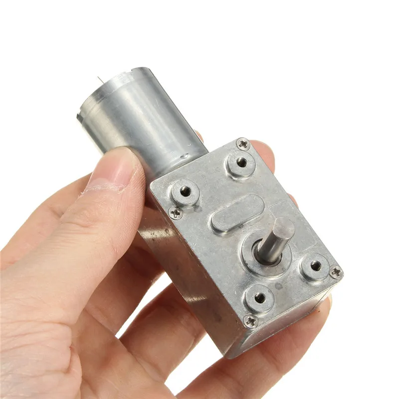 6V DC JGY370 Reversible High Torque Square Reduction Turbo Worm Geared Motor