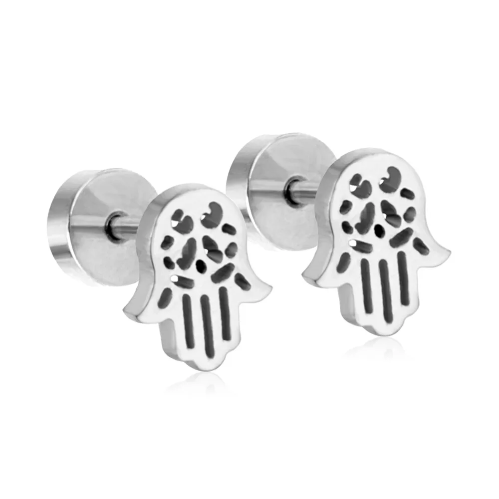 LUXUKISSKIDS 12 пар/лот оптовая торговля 316L серьги из нержавеющей стали с винтовой