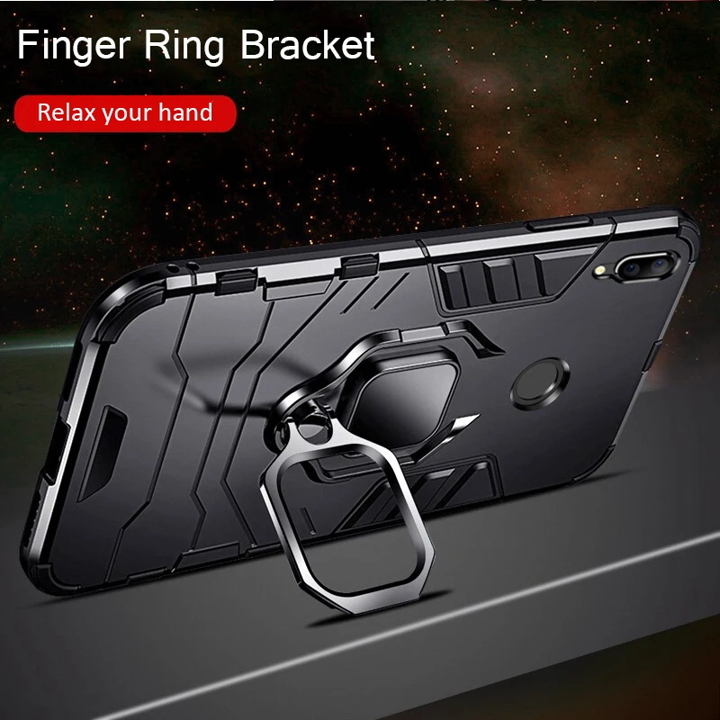 Защитный чехол для Xiaomi mi 8 Lite Pro Red Note 7 6 5 Plus Xiao Max 3 2 x s 6X 5X Finger Ring Fundas|Бамперы| |