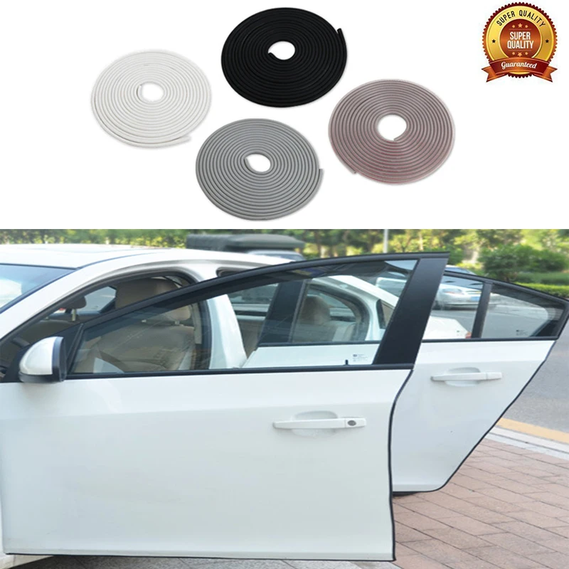 

5m Car Door Edge Guard Scratch Strip Anti Collision Rubber Sealing Trim Bumper Protection Sticker Strip Car Styling Mouldings
