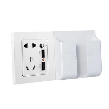 

Concealed five-hole wall socket USB Switch power outlet for mobile phone charging plug with mobile phone holder stand