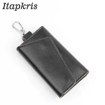 

Casul Man Housekeeper PU Leather Key Wallet for Home Car Key Credit ID Card Holder Ticket Organizer Case Women Keychain