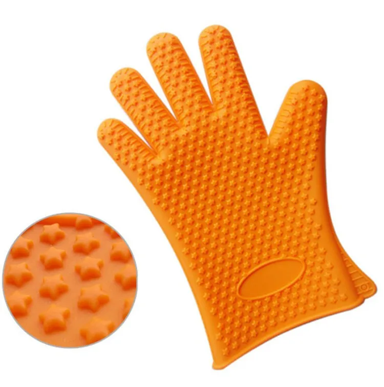 20 pcs Silicone Heat Resistance Gloves Stars Microwave Oven Gloves 190g