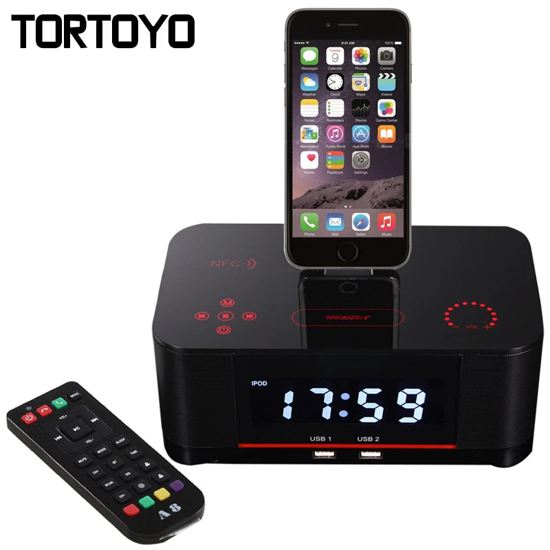 A8 Touch Alarm Charger Dock Station Stereo Wireless