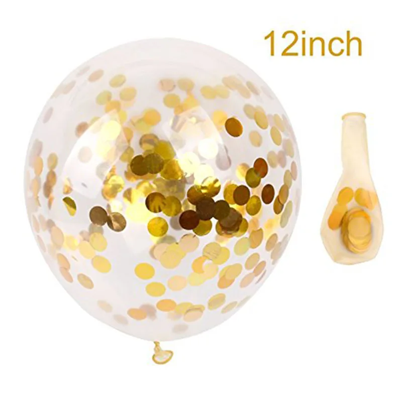 12 дюймовые разноцветные латексные воздушные шары с конфетти надувной свисток