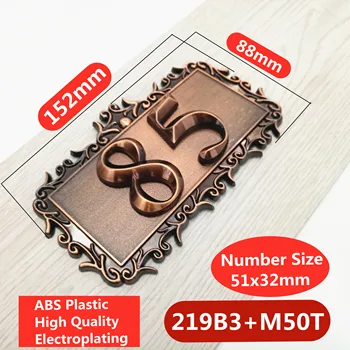 

Customized Door Plates For Home Gates Hotel Room Personalized 2/3 Digits House Number Door Number Sign ABS Plastic