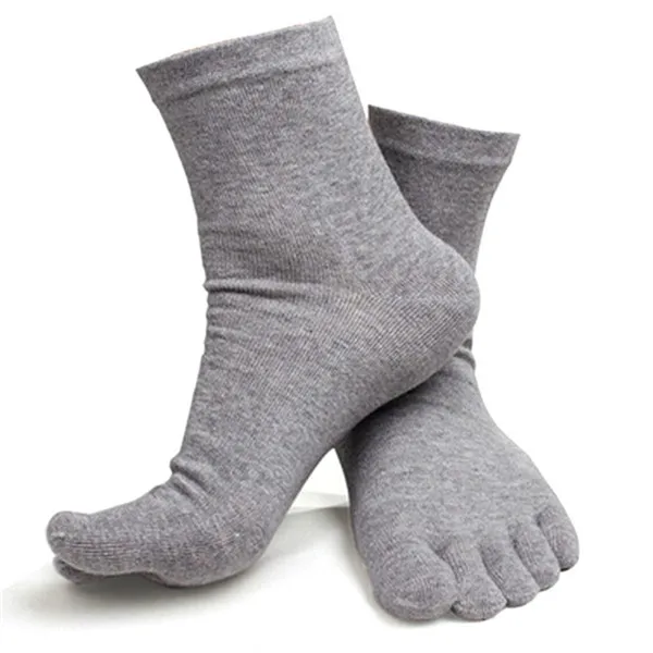 Повседневное дышащая Для мужчин пять пальцы рук и ног носки, одноцветные длинные носки до лодыжки; Новинка - Цвет: 3
