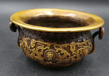 

China Pure copper Wealth Treasure basin crafts statue