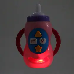 LED бутылки молока Обучающие игрушки Детские светящиеся вспышка музыка Игрушечные лошадки детский музыкальный Кормление бутылки детские