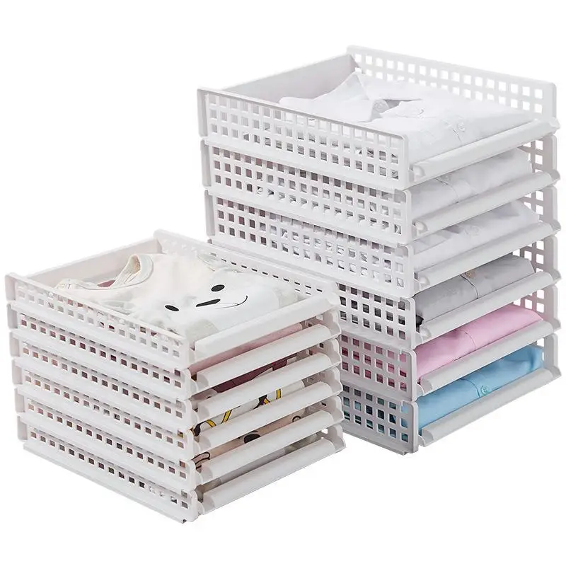 

Creative Clothes Storage Rack Sliding Drawer Folding Board Simple Folder Bookshelf Multi-function Household Children Storage