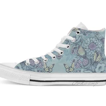 Красота(глаз beholder) порошок синий вариант Высокие парусиновые туфли на плоской подошве; повседневная обувь на заказ; Прямая