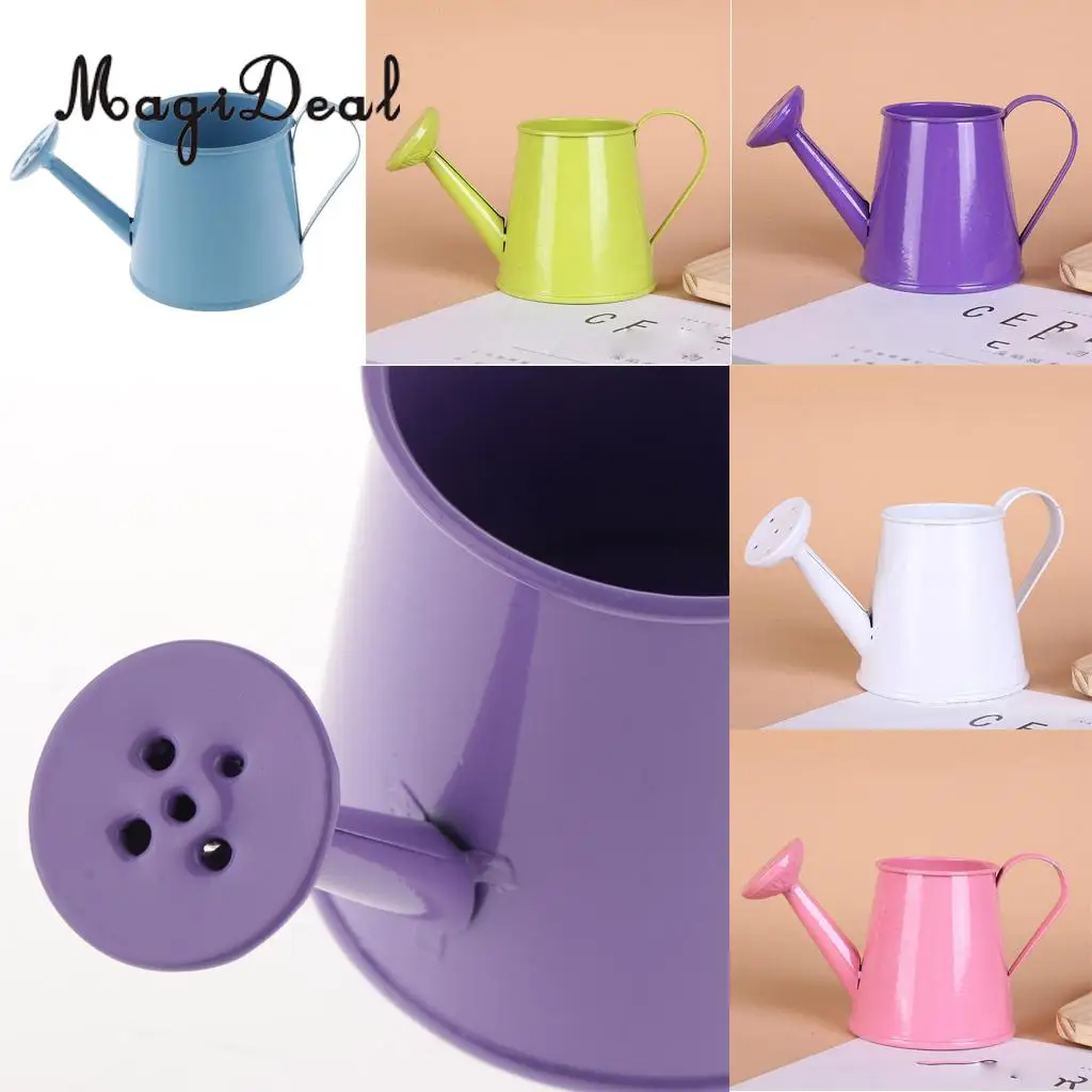 Decorative Iron Metal Watering Cans Garden Flower Bucket Metal Flower Pot Home Garden Decor