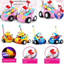 2016 new children electric cartoon remote control car with music baby kids toys Christmas birthday for