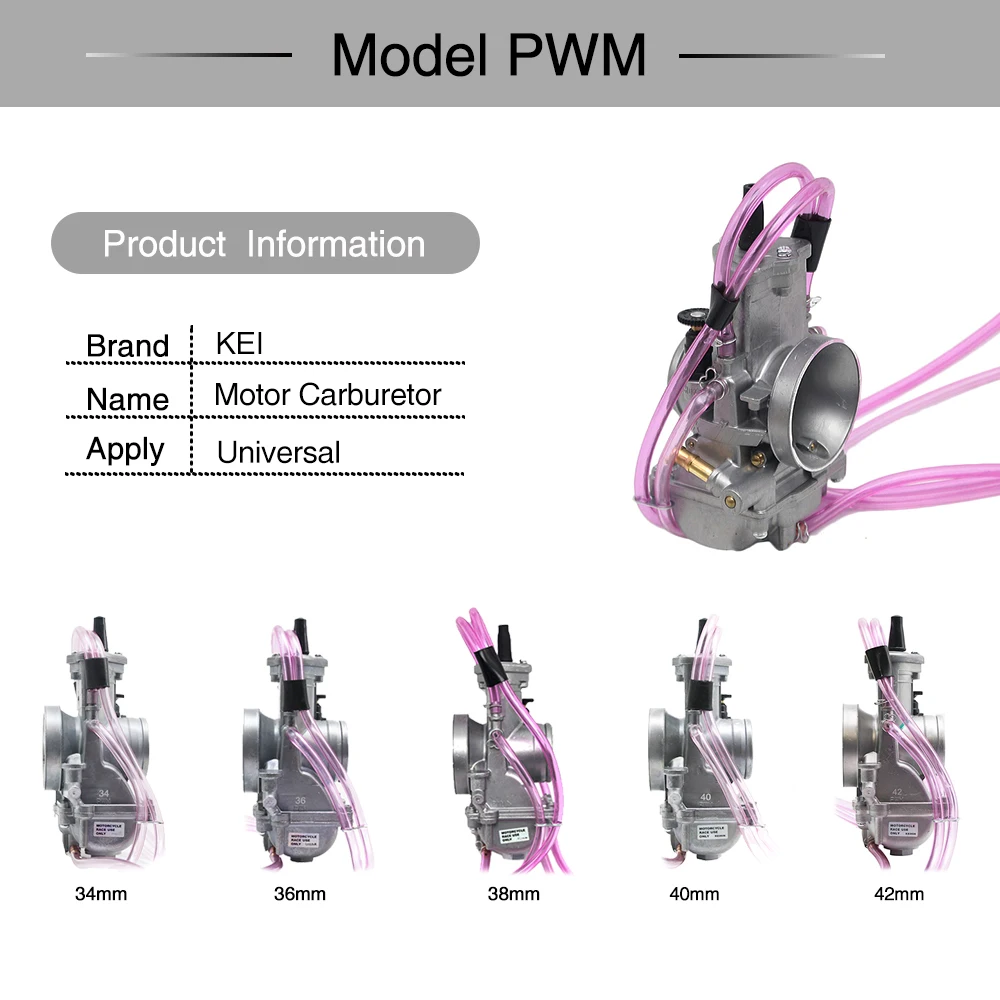 Zsdtrp 34, 36, 38, 40, 42 мм PWM мотоцикл keih карбюратор для 125cc-250cc переключения картинг 2-х тактный двигатель ATV UTV ATV Dit питбайк KTM гонки