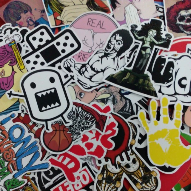 100pcs Mixed Funny Cartoon Sticker Home Decor Doodle