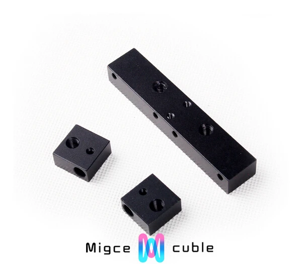 

3D printer accessory Maker bot/replicator G Aluminium Parts/block kit (3pcs) 6065 aluminium alloy Sandblasting anode top quality