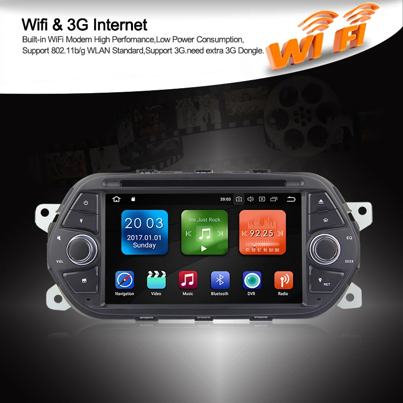 Clearance 7" Touch Screen Android 8.0 Car DVD For Fiat Tipo Egea 2015 2016 2017 head unit Stereo AutoRadio Video GPS Navigation BT Wifi 1
