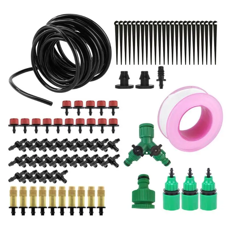 10/20/25/30m Garden Automatic Pouring Drip Irrigation System Garden Irrigation Kit Adjustable Drip Spray Watering Irrigation Set - Цвет: 25m