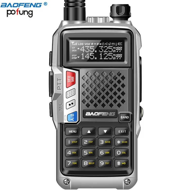 

2019 BAOFENG BF-UVB3 PLUS 8W High Power UHF/VHF Dual Band Multiple Charging Mode 10KM Range Thicken battery Walkie Talkie BFUVB3