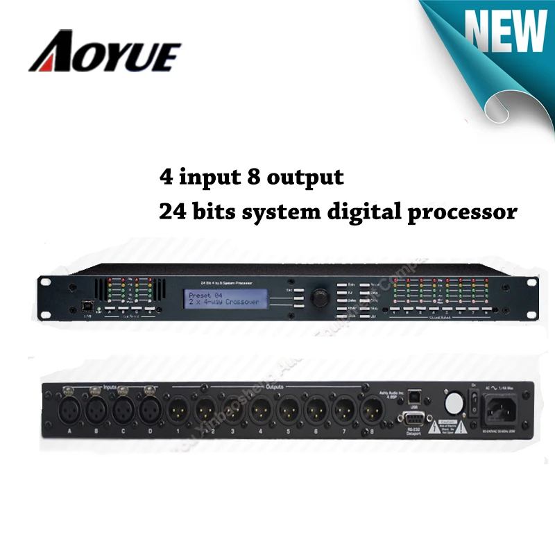 

AS-4.8 Professional Digital Audio Processor 4 into 8 Stage DSP Effects