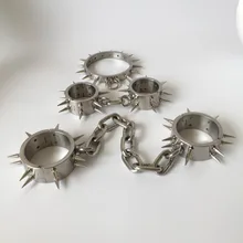 sex tools for sale 3 pcs set The barbed design legcuffs handcuffs collar sexy sex toys