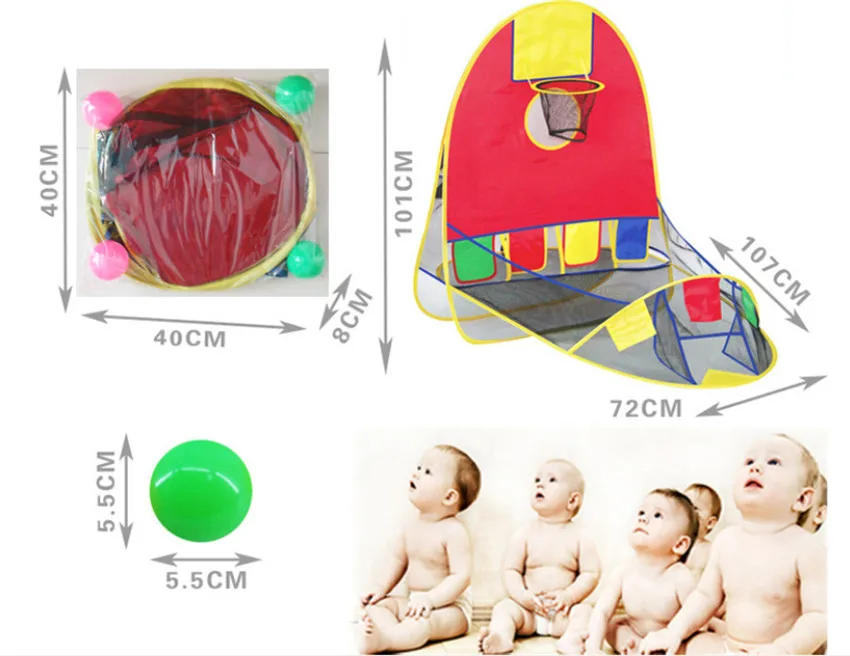 Children Game Tent Outdoor Indoor Foldable Tents Throw Basketball Sport Shooting Tent Game House Toys for Kids (4)