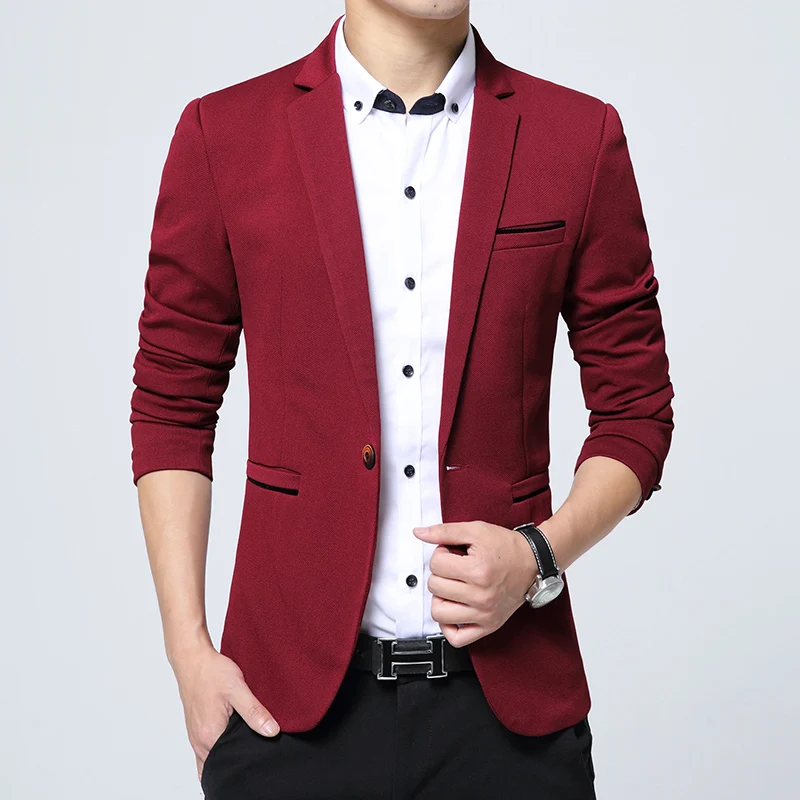 

HCXY 2019 new Spring and autumn jackets Men 's Fashion Wedding dress Casual Suit Jacket Men blazer Male coats plus size 4XL 5XL