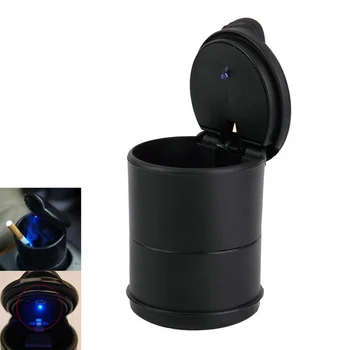 

Black Portable Auto Car Truck LED Cigarette Smoke Cigar Car Ashtray Cylinder Cup Holder Convenient Accessories Portable Tools