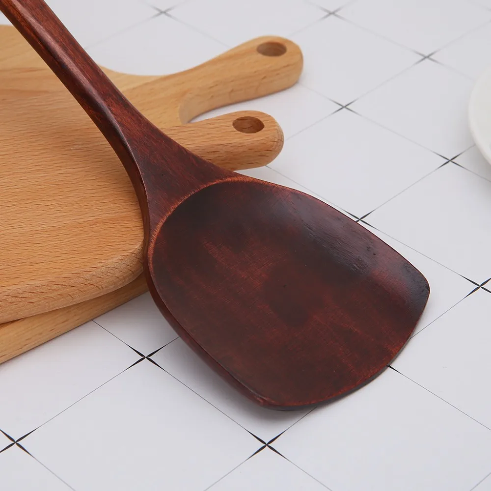 Деревянная кухонная лопатка Тернер кухонный инструмент для приготовления пищи антипригарная длинная ручка