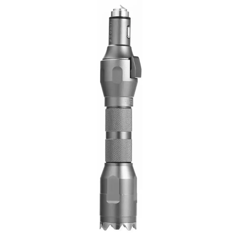 

5 in 1 USB Car Charger+ LED Flashlight+ Safety Hammer+ Power Bank+SOS Stick quick portable USB car phone charger Light