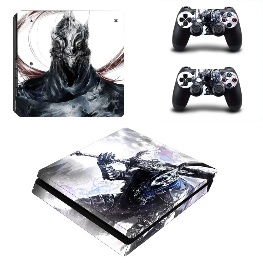 Dark Souls наклейка PS4 тонкий кожи для Playstaion 4 консоли PS4 Slim наклейки кожи+ 2 шт. контроллер защитный скины