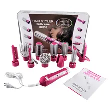 2016 Promotion Hairbrush Hair Comb hair roller combs Electric 10 In1 Multifunctional Hair Curlers Styling Tools Sticks Dryer set