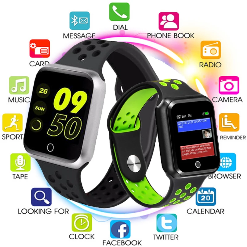 

Bluetooth Smart Watch S226 IP67 Waterproof Heart Rate Monitor Blood Pressure Women men Smartwatch Standly 15 Day For Android ios