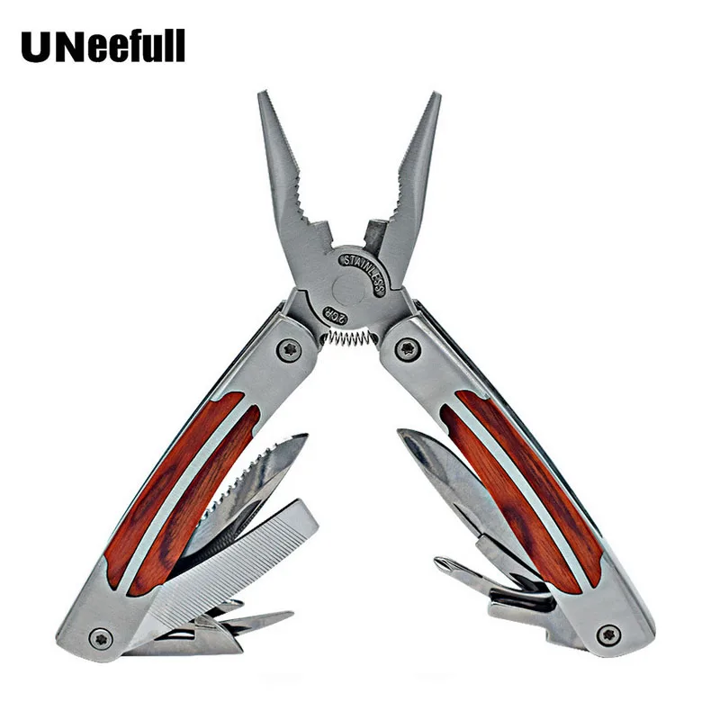 

UNeefull Outdoor Multitool Folding Pliers With Knife+Saw+Screwdriver Kit Camping EDC Hand Multi Tools Folding Fishing Pliers