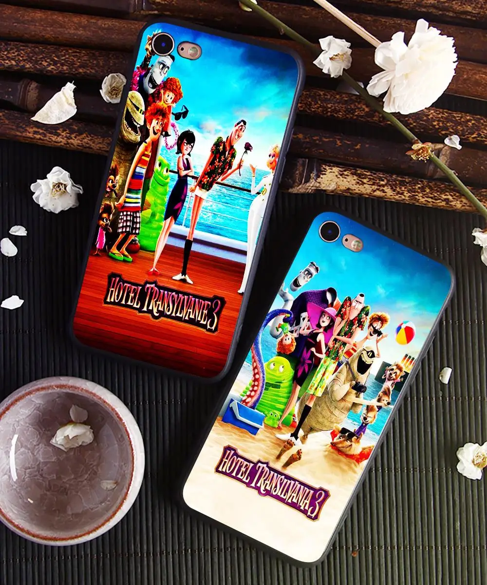 

DK Hotel Transylvania 3 Funny phone case for Samsung s8 s9plus S6 S7Edge S5 Black Cover for iPhone 6 6s 7 8plus 5 X XS XR XSMax