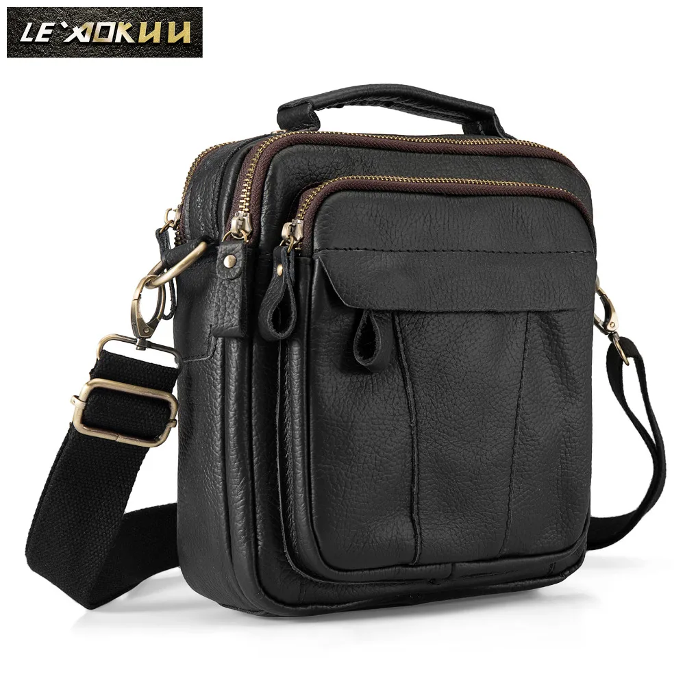 

Original Leather Male Fashion Casual Tote Messenger Mochila bag Design Satchel Crossbody Shoulder bag Tablet Pouch Men 149-or