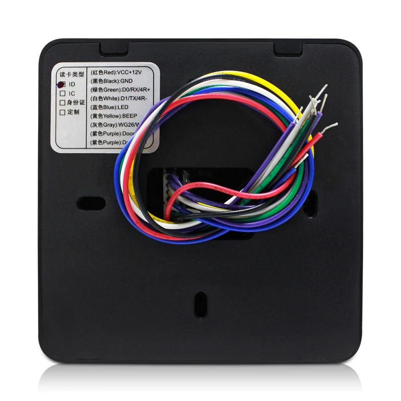 RFID считыватель, ID reader 125 K, черный цвет, wiegand 26/34 ourput, подходит для подключения к контролю доступа sn: D1