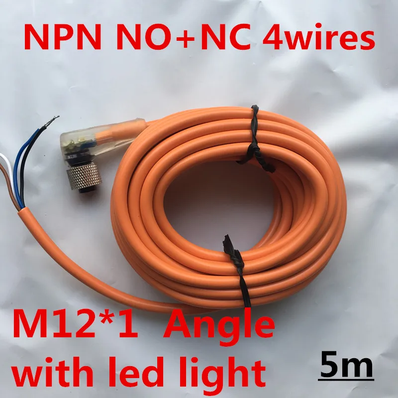 1Pc M12 sensor connector 3/4/5 pin male/female straight/right angle plug WS 