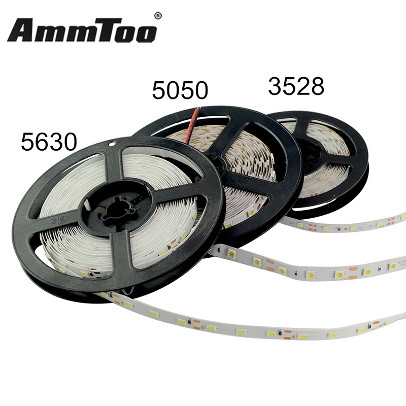 5M 300Leds RGB Led Strip 5050 5630 3528 Non-waterproof DC 12V Flexible Lighting String Ribbon Tape Bar Light Home Christmas | Лампы и