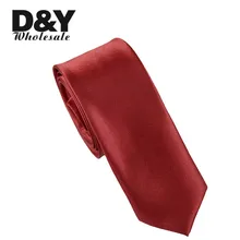 shipping-5cm/2 дюйма широкий "Бордовый" сплошной Цвет Стильный Галстук Полиэстер Тканый класический Для мужчин-жаккардовый галстук