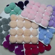 20 шт./Партия DIY 8 см Настоящий мех кролика мяч помпон для сумки для ключей шапки и шарф pom цветов поддержка смешанные