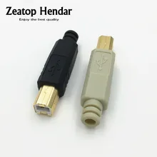 10 шт. позолоченный DIY USB 2 0 B Тип 4 Pin Штекерный порт принтера в сборе