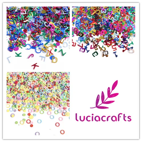 Lucia Crafts 20 г(прибл. 4000 шт) смешанные милые круглые Блестки для рукоделия& блестки для шитья скрапбукинга lentejuelas D0104