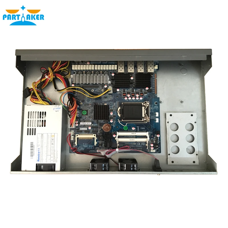 Брандмауэр бытовой 1U с 4 * intel 1000M 82574L Gigabit LAN SPF Intel Core i3 4130 3 ГГц Mikrotik ROS 2 Гб ОЗУ 32