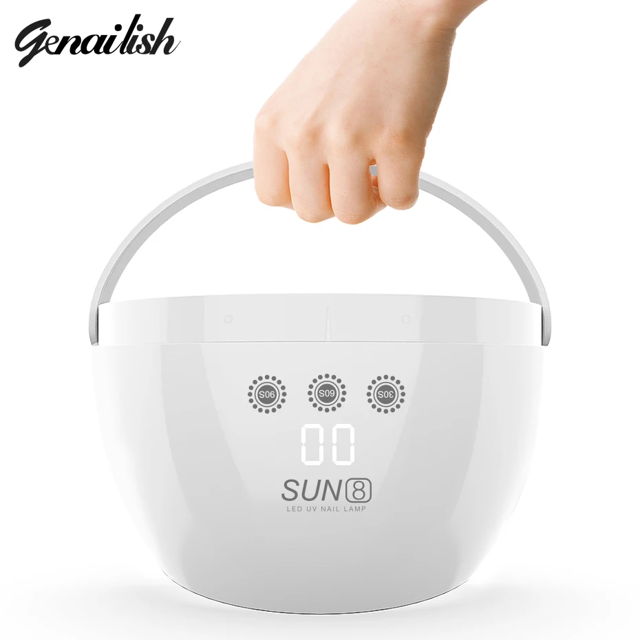 

genailish SUN8 30W LED Lamp Nail Dryer UV Nail Lamp Electric Lamp for Nails UV Gel Polish Nail Art Tools Portable Manicure