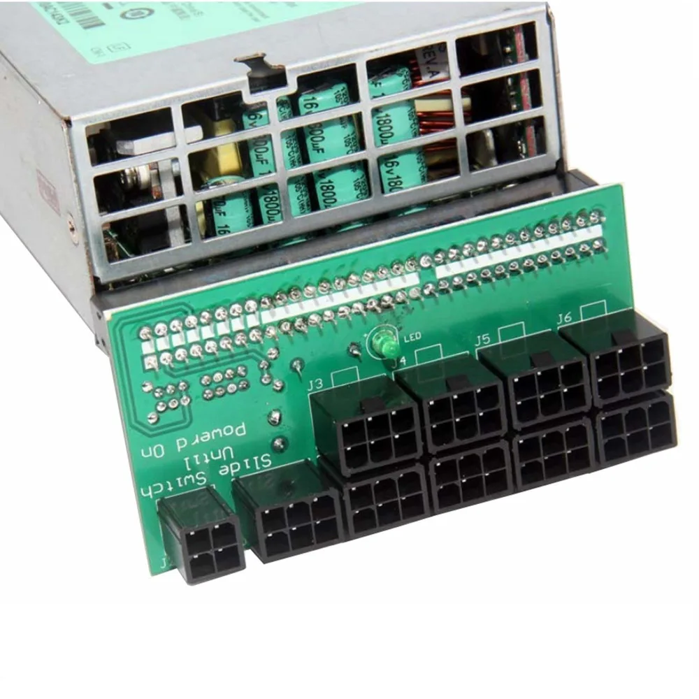 

DPS-800GB/1200FB/1200QB Power Supply Breakout Board Adapter For Ethereum Mining F21758
