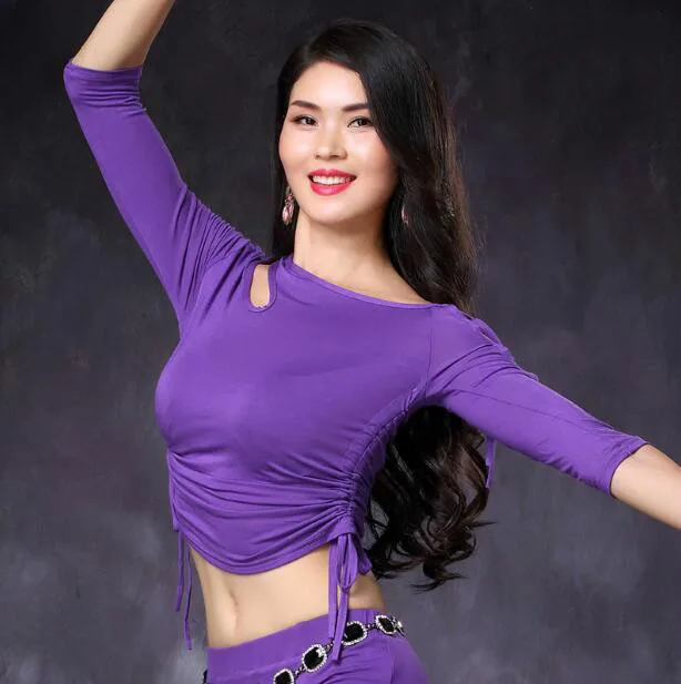 

Good Quality belly dance costume bellydance pratice clothing 4colors belly dance top M, L, XL 1021