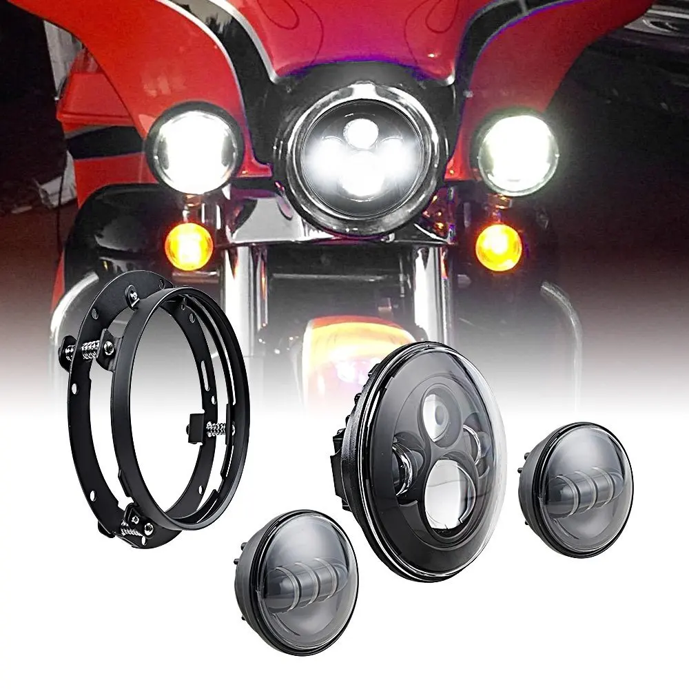 Передняя светодиодная фара 7 дюймов для Harley motor светодиодный 2x4 1/2 дюйма