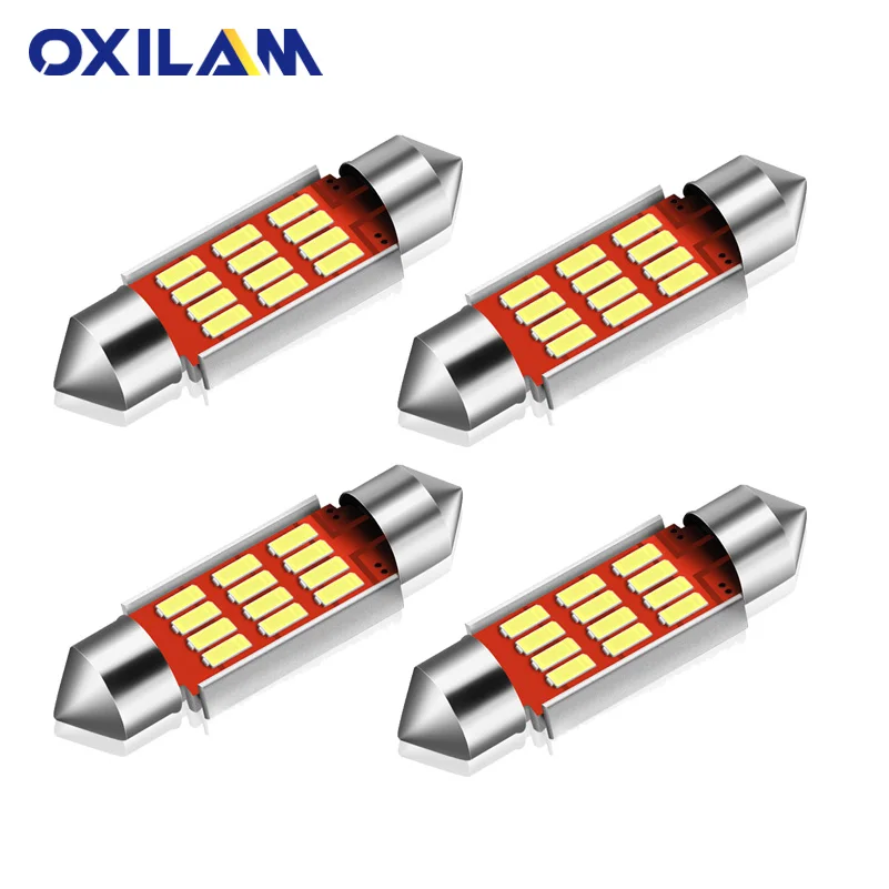 4 шт. светодиодный фонарь C5W 36 мм 12SMD купольный светильник для салона автомобиля ing